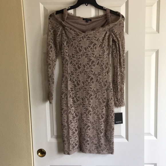 Marina taupe dress - Picture 2 of 6